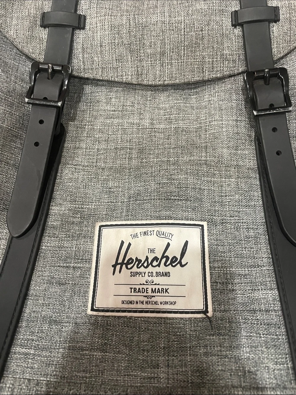 Herschel Supply Company Grey Textured Backpack with Black Straps